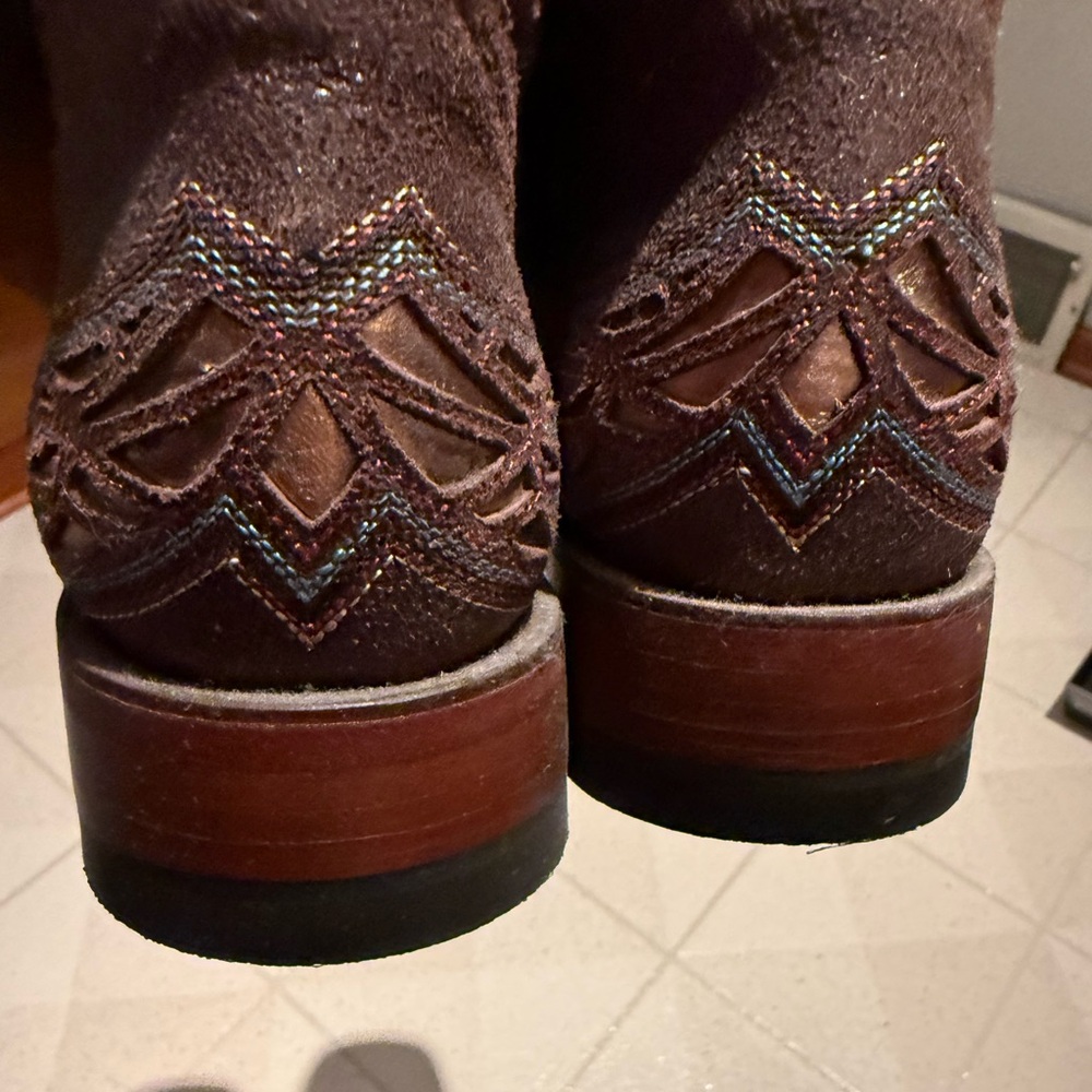 Lucchese Dark Brown Leather Boots - Picture 8 of 16